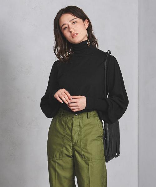 UNITED ARROWS（ユナイテッドアローズ）の「□UWFC パフスリーブ リブ タートルネックニット（ニット/セーター・レディース・ブラック/ブラウン/レッド・フリー）」の2枚目の写真
