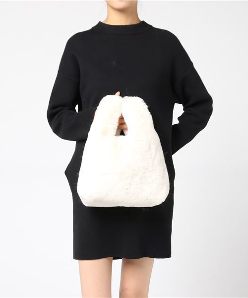 RIVE DROITE（リヴドロワ）の「エコファーショッパー（ハンドバッグ・レディース・ホワイト/グレー/ピンク・FREE）」の5枚目の写真