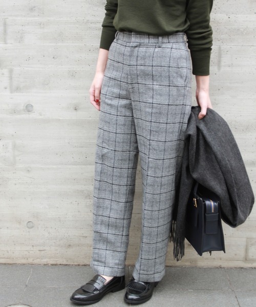 Journal Standard Relume ジャーナルスタンダード レリューム の フラノツイードチェックストレートパンツ その他パンツ Wear