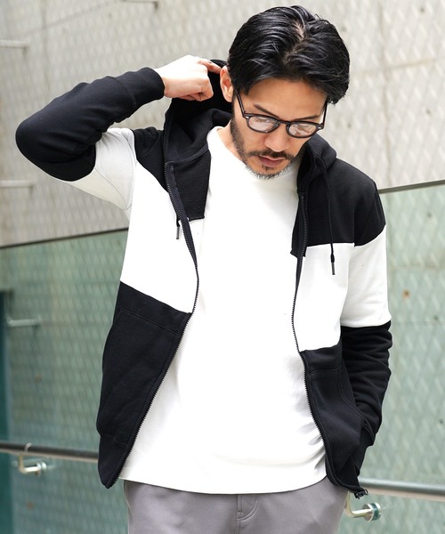 jiggys shop（ジギーズショップ）の「スウェット ジップアップ パーカー（パーカー・メンズ・グレー系その他3/ミックスグレー/ホワイト系その他/ブラック系その他/グレー系その他/ブルー系その他/ブラック/ネイビー/ブラック系その他4/ブラック系その他2/ブラック系その他3/グレー系その他2/ブルー系その他2/ピンク/杢グレー/ブラック×ホワイト/ネイビー×ホワイト/ベージュ系その他/ベージュ/グレー系その他4/グレー系その他5/グレー系その他6・X-LARGE/MEDIUM/SMALL/LARGE/XX-LARGE）」の4枚目の写真