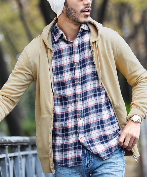 jiggys shop（ジギーズショップ）の「スウェット ジップアップ パーカー（パーカー・メンズ・グレー系その他3/ミックスグレー/ホワイト系その他/ブラック系その他/グレー系その他/ブルー系その他/ブラック/ネイビー/ブラック系その他4/ブラック系その他2/ブラック系その他3/グレー系その他2/ブルー系その他2/ピンク/杢グレー/ブラック×ホワイト/ネイビー×ホワイト/ベージュ系その他/ベージュ/グレー系その他4/グレー系その他5/グレー系その他6・X-LARGE/MEDIUM/SMALL/LARGE/XX-LARGE）」の17枚目の写真