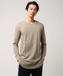 MinoriTY | ワッフルロング丈長袖Tシャツ ロングスリーブカットソー(Tシャツ/カットソー)