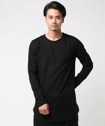 ロンT 長袖ワッフル ロング丈 ロングスリーブカットソー 春服 冬服