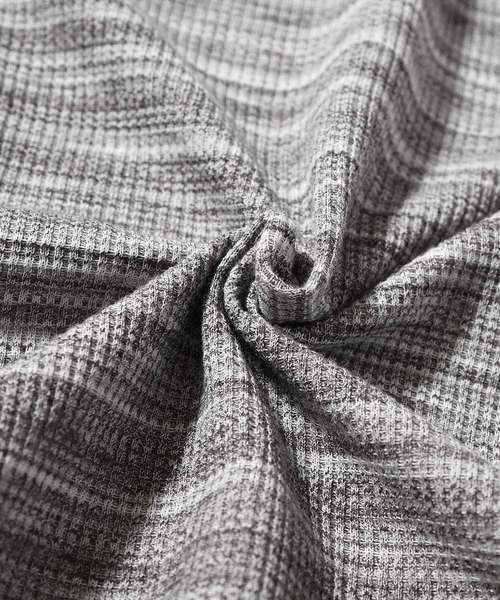 MinoriTY（マイノリティ）の「ロンT 長袖ワッフル ロング丈 ロングスリーブカットソー 春服 冬服（Tシャツ/カットソー・メンズ・ブラック/ベージュ/オフホワイト/カーキ/ピンク/ネイビー/杢グレー・M/L/XL）」の11枚目の写真