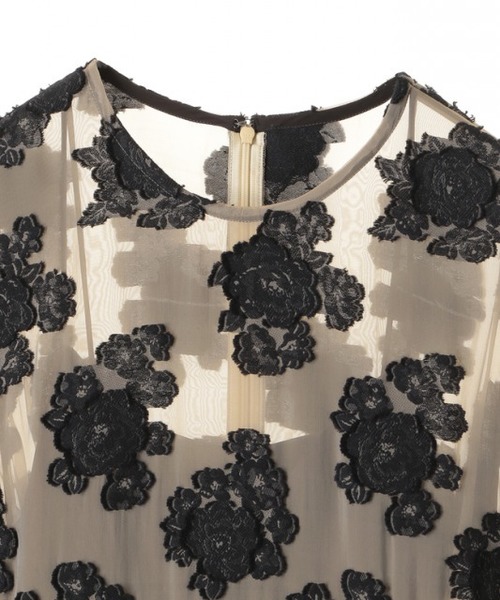 CLANE（クラネ）の「SEETHROUGH FLOWER GATHER ONEPIECE（ワンピース  