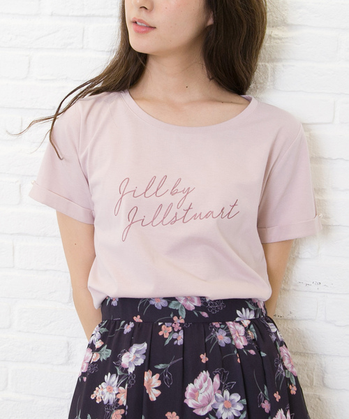 JILL by JILL STUART（ジルバイジルスチュアート）の「◆ジルロゴＴ　シャツ（Tシャツ/カットソー・レディース・ホワイト/ピンク/ホワイト系その他/グレー系その他・FREE）」の2枚目の写真
