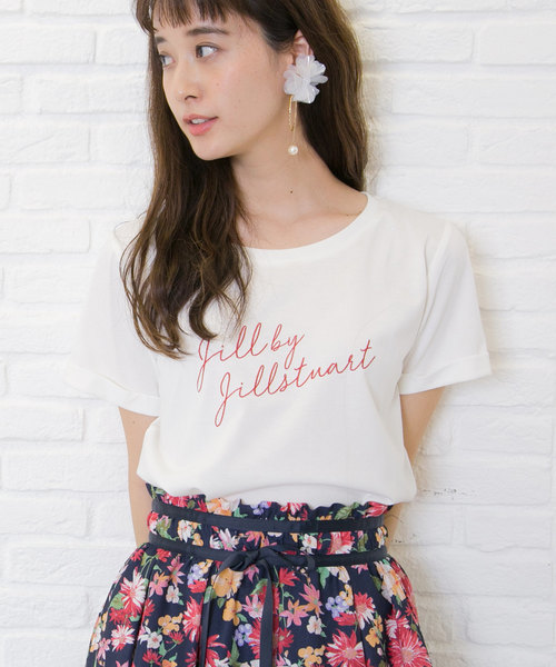 JILL by JILL STUART（ジルバイジルスチュアート）の「◆ジルロゴＴ　シャツ（Tシャツ/カットソー・レディース・ホワイト/ピンク/ホワイト系その他/グレー系その他・FREE）」の9枚目の写真
