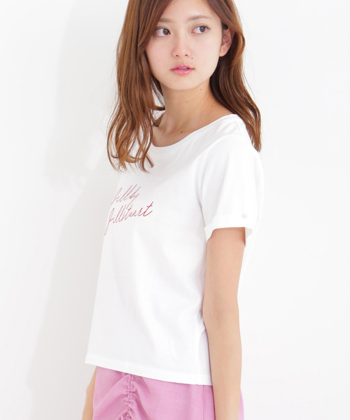 JILL by JILL STUART（ジルバイジルスチュアート）の「◆ジルロゴＴ　シャツ（Tシャツ/カットソー・レディース・ホワイト/ピンク/ホワイト系その他/グレー系その他・FREE）」の7枚目の写真