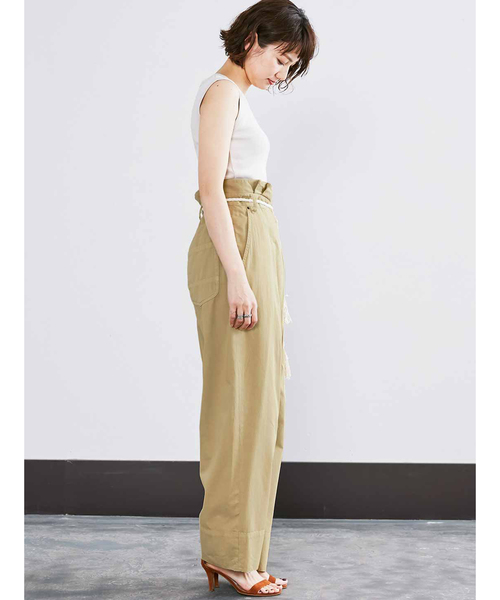 MEDE19F（メデジュウキュウ）の「MEDE19F ハイウエストビッグパンツ（その他パンツ・レディース・ベージュ/インディゴブルー・MEDIUM/LARGE/X-LARGE/NM）」の5枚目の写真