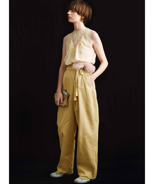 MEDE19F（メデジュウキュウ）の「MEDE19F ハイウエストビッグパンツ（その他パンツ・レディース・ベージュ/インディゴブルー・MEDIUM/LARGE/X-LARGE/NM）」の8枚目の写真