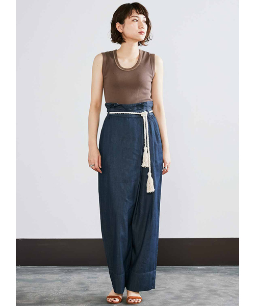 MEDE19F（メデジュウキュウ）の「MEDE19F ハイウエストビッグパンツ（その他パンツ・レディース・ベージュ/インディゴブルー・MEDIUM/LARGE/X-LARGE/NM）」の13枚目の写真