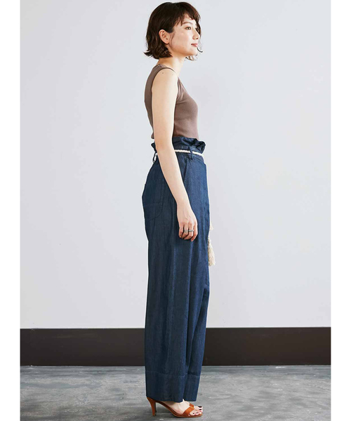 MEDE19F（メデジュウキュウ）の「MEDE19F ハイウエストビッグパンツ（その他パンツ・レディース・ベージュ/インディゴブルー・MEDIUM/LARGE/X-LARGE/NM）」の14枚目の写真