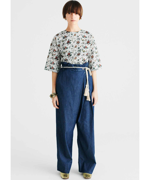MEDE19F（メデジュウキュウ）の「MEDE19F ハイウエストビッグパンツ（その他パンツ・レディース・ベージュ/インディゴブルー・MEDIUM/LARGE/X-LARGE/NM）」の17枚目の写真
