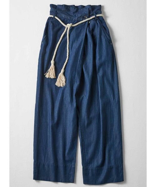 MEDE19F（メデジュウキュウ）の「MEDE19F ハイウエストビッグパンツ（その他パンツ・レディース・ベージュ/インディゴブルー・MEDIUM/LARGE/X-LARGE/NM）」の19枚目の写真