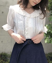 one after another NICE CLAUP | 【ZOZO限定】 フリルレースブラウス(シャツ/ブラウス)