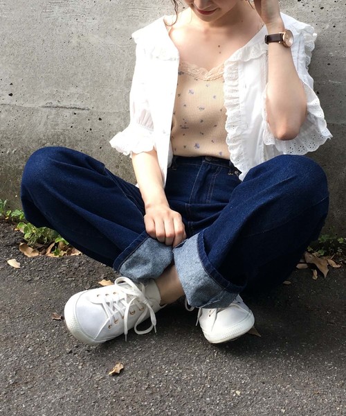 one after another NICE CLAUP（ワンアフターアナザーナイスクラップ）の「【ZOZO限定】 フリルレースブラウス（シャツ/ブラウス・レディース・オフホワイト/ピンク/チェック・FREE）」の16枚目の写真