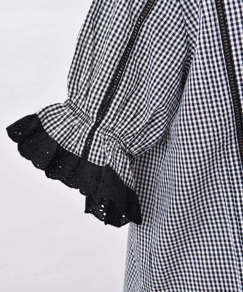 one after another NICE CLAUP（ワンアフターアナザーナイスクラップ）の「【ZOZO限定】 フリルレースブラウス（シャツ/ブラウス・レディース・オフホワイト/ピンク/チェック・FREE）」の21枚目の写真