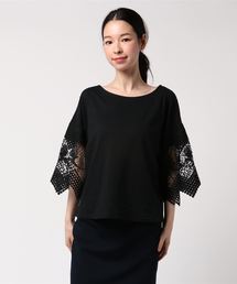 earth music&ecology | ・レーススリーブプルオーバー(Tシャツ/カットソー)