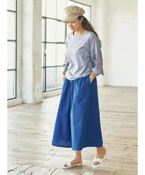 earth music&ecology（アースミュージックアンドエコロジー）の「・レーススリーブプルオーバー（Tシャツ/カットソー・レディース・ブラック/ラベンダー/オフホワイト/ライトイエロー・FREE）」の14枚目の写真