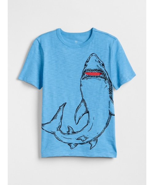 GAP（ギャップ）の「Gap 刺繍パッチTシャツ（Tシャツ/カットソー・キッズ・ブルー/ホワイト系その他・110cm/120cm/130cm/140cm/150cm/160cm）」の2枚目の写真