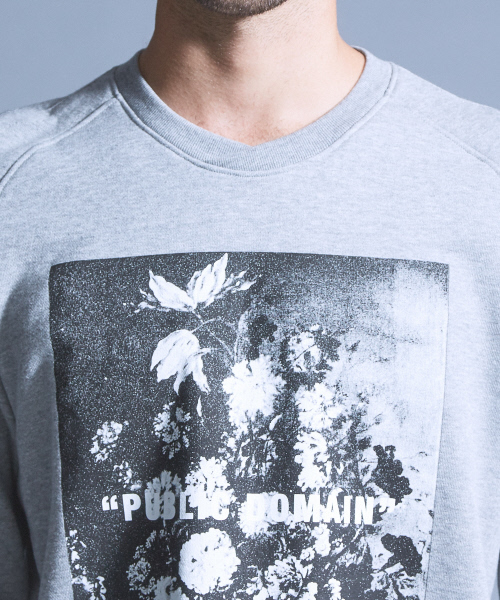 5351 POUR LES HOMMES（ゴーサンゴーイチプールオム）の「グラフィック度詰裏毛スウェット（スウェット・メンズ・グレー/ブラック・44/46/48/50）」の6枚目の写真