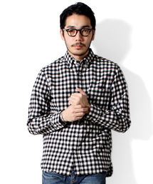 BEAMS PLUS | □BEAMS PLUS / シャギーバッファローチェック ボタンダウンシャツ(シャツ/ブラウス)