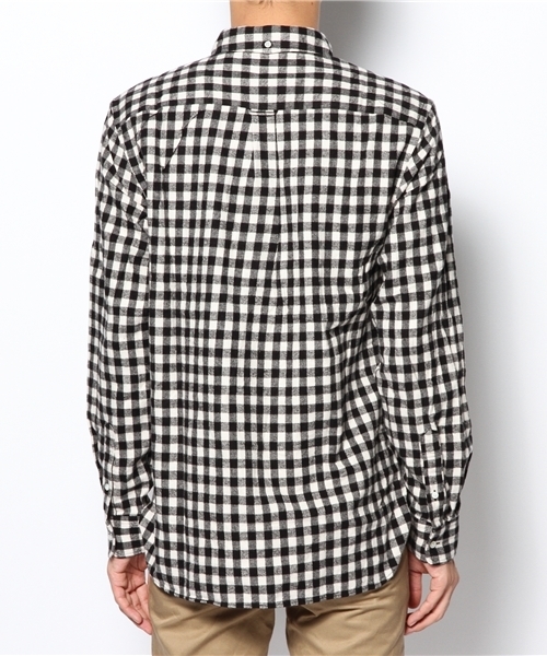 BEAMS PLUS（ビームスプラス）の「□BEAMS PLUS / シャギーバッファローチェック ボタンダウンシャツ（シャツ/ブラウス・メンズ・ホワイト/レッド・X-SMALL/SMALL/MEDIUM/LARGE/X-LARGE/XX-LARGE）」の4枚目の写真