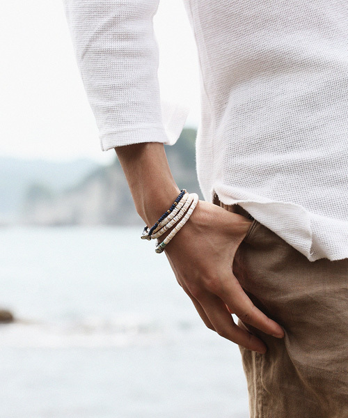 MR.OLIVE（ミスターオリーブ）の「インディゴダイビーズ ブレスレット（ブレスレット・メンズ・インディゴブルー・FREE）」の6枚目の写真