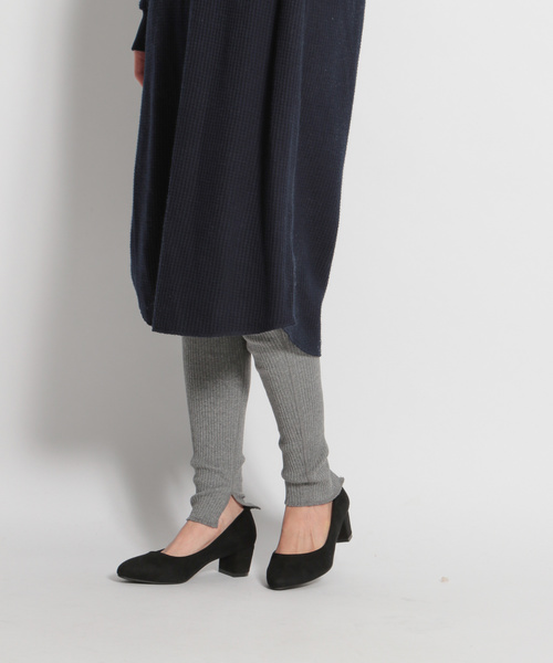 niko and...（ニコアンド）の「リブロングペチパンツ（その他パンツ・レディース・ブラック/ベージュ/チャコール・SMALL/MEDIUM/LARGE）」の3枚目の写真