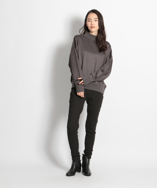 niko and...（ニコアンド）の「リブロングペチパンツ（その他パンツ・レディース・ブラック/ベージュ/チャコール・SMALL/MEDIUM/LARGE）」の4枚目の写真