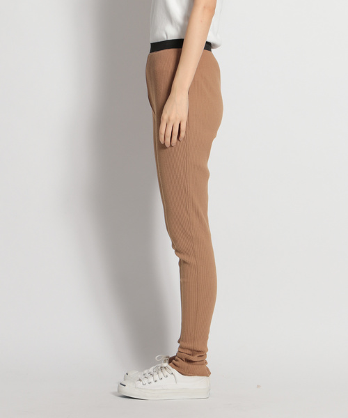 niko and...（ニコアンド）の「リブロングペチパンツ（その他パンツ・レディース・ブラック/ベージュ/チャコール・SMALL/MEDIUM/LARGE）」の6枚目の写真