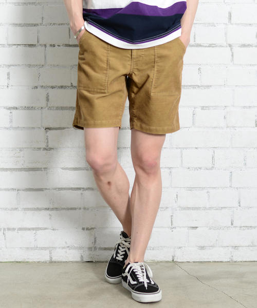 coen（コーエン）の「コーデュロイイージーベイカーショーツ（その他パンツ・メンズ・ベージュ/コバルトブルー/ライトピンク・MEDIUM/X-LARGE/SMALL/LARGE）」の17枚目の写真