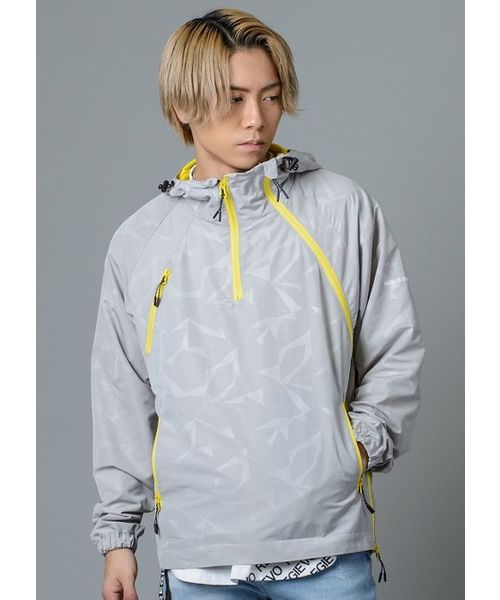 REGIEVO（レジエボ）の「【REGIEVO】大人のおしゃれなパーカー（パーカー・メンズ・ライトグレー/ブラック/オレンジ・SMALL/MEDIUM/LARGE）」の2枚目の写真