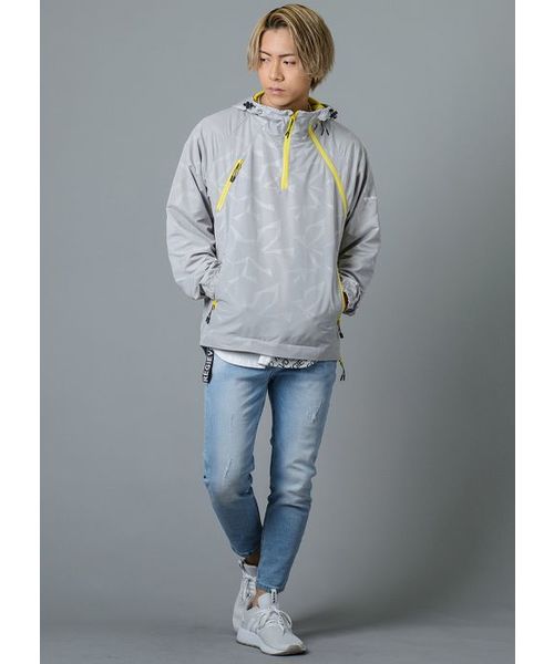 REGIEVO（レジエボ）の「【REGIEVO】大人のおしゃれなパーカー（パーカー・メンズ・ライトグレー/ブラック/オレンジ・SMALL/MEDIUM/LARGE）」の5枚目の写真