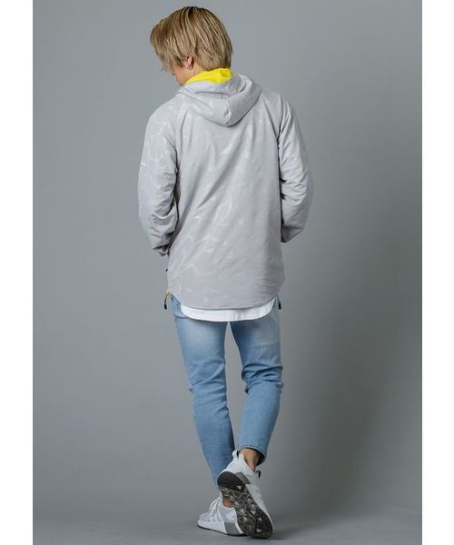 REGIEVO（レジエボ）の「【REGIEVO】大人のおしゃれなパーカー（パーカー・メンズ・ライトグレー/ブラック/オレンジ・SMALL/MEDIUM/LARGE）」の8枚目の写真