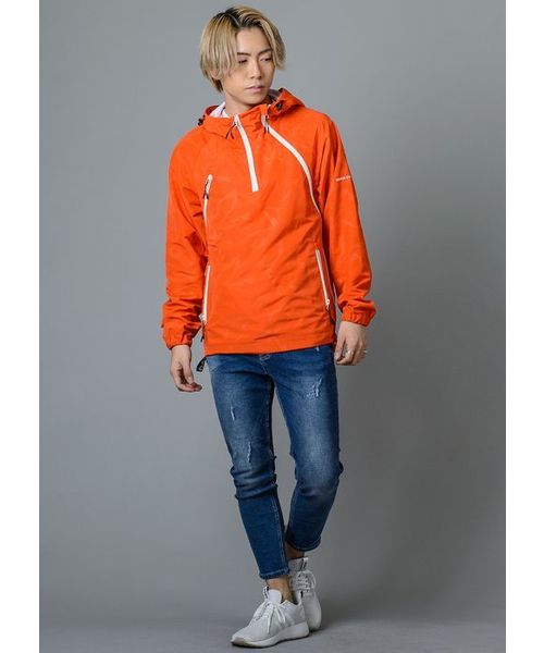 REGIEVO（レジエボ）の「【REGIEVO】大人のおしゃれなパーカー（パーカー・メンズ・ライトグレー/ブラック/オレンジ・SMALL/MEDIUM/LARGE）」の9枚目の写真