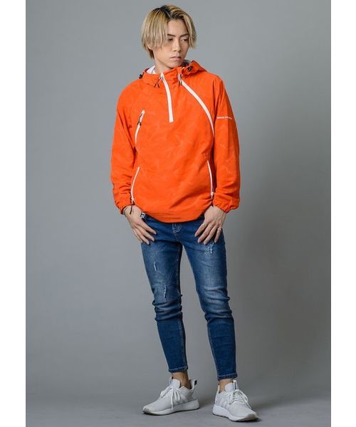 REGIEVO（レジエボ）の「【REGIEVO】大人のおしゃれなパーカー（パーカー・メンズ・ライトグレー/ブラック/オレンジ・SMALL/MEDIUM/LARGE）」の10枚目の写真