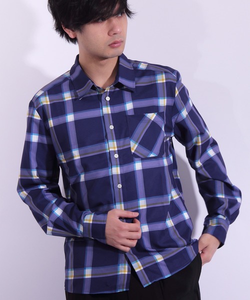 8(eight)(エイト)の「チェックシャツ 長袖シャツ(シャツ/ブラウス・メンズ・ブラック/キャメル/グレー/ベージュ/ネイビー・MEDIUM/LARGE/X-LARGE)」の4枚目の写真