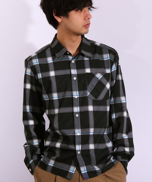 8(eight)(エイト)の「チェックシャツ 長袖シャツ(シャツ/ブラウス・メンズ・ブラック/キャメル/グレー/ベージュ/ネイビー・MEDIUM/LARGE/X-LARGE)」の1枚目の写真