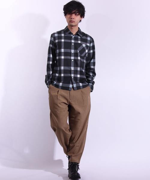 8(eight)(エイト)の「チェックシャツ 長袖シャツ(シャツ/ブラウス・メンズ・ブラック/キャメル/グレー/ベージュ/ネイビー・MEDIUM/LARGE/X-LARGE)」の19枚目の写真
