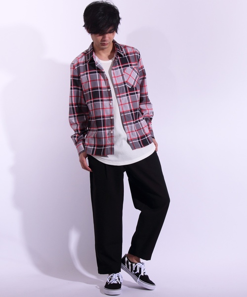 8(eight)(エイト)の「チェックシャツ 長袖シャツ(シャツ/ブラウス・メンズ・ブラック/キャメル/グレー/ベージュ/ネイビー・MEDIUM/LARGE/X-LARGE)」の21枚目の写真