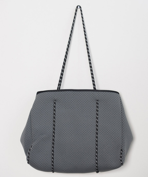 shopnikoniko（ショップニコニコ）の「ネオプレン トートバッグ 大容量（トートバッグ・レディース・ホワイト/ライトグレー/ブラック/ネイビー/グレー/ブルー・フリー）」の18枚目の写真