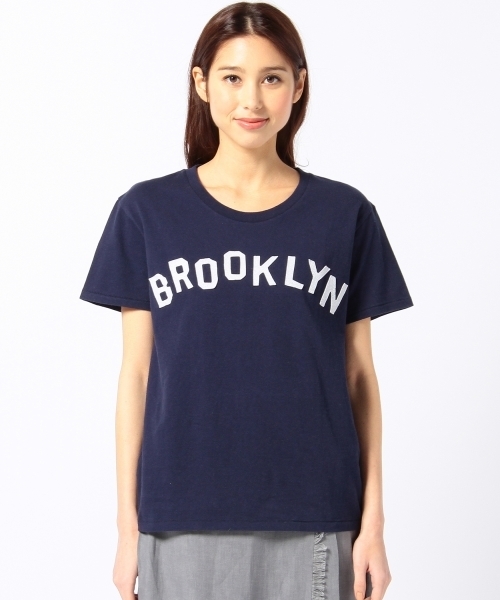 Another Edition（アナザーエディション）の「AE BROOKLYN T　Я（Tシャツ/カットソー・レディース・ホワイト/ライトグレー/ネイビー・フリー）」の4枚目の写真