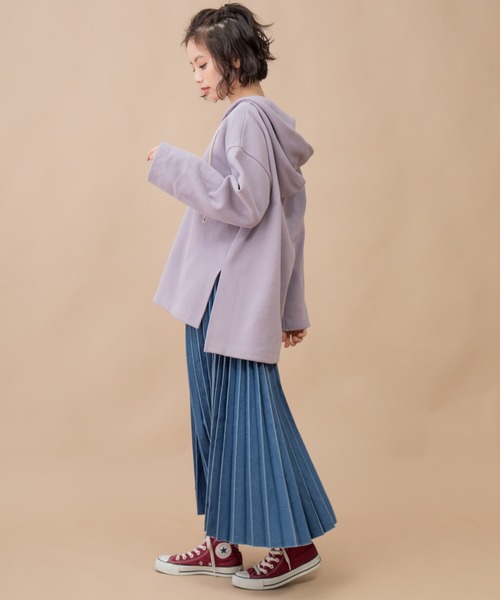 Munich（ミューニック）の「ダブルフェイスリブカットソープルオーバーパーカー（パーカー・レディース・ライトグリーン/ラベンダー/ライトベージュ・FREE）」の17枚目の写真