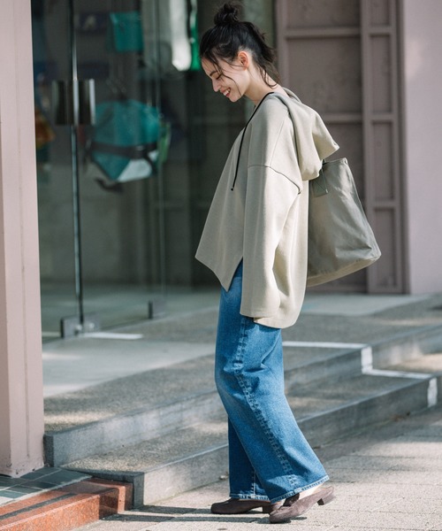 Munich（ミューニック）の「ダブルフェイスリブカットソープルオーバーパーカー（パーカー・レディース・ライトグリーン/ラベンダー/ライトベージュ・FREE）」の21枚目の写真