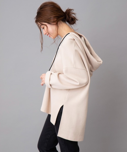 Munich（ミューニック）の「ダブルフェイスリブカットソープルオーバーパーカー（パーカー・レディース・ライトグリーン/ラベンダー/ライトベージュ・FREE）」の19枚目の写真