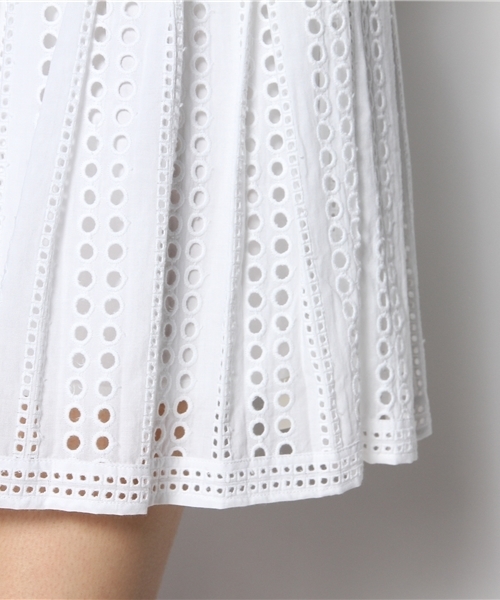 Ray BEAMS（レイビームス）の「Ray BEAMS / レースギャザー ミニスカート（スカート・レディース・ホワイト/ネイビー・1/0）」の7枚目の写真