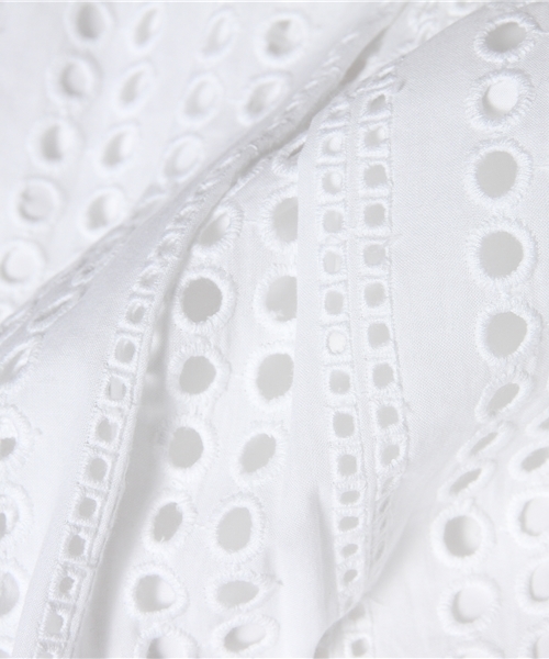 Ray BEAMS（レイビームス）の「Ray BEAMS / レースギャザー ミニスカート（スカート・レディース・ホワイト/ネイビー・1/0）」の5枚目の写真