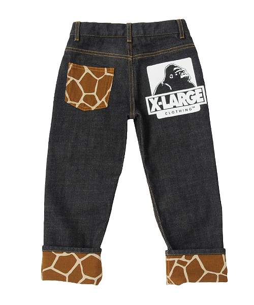 XLARGE KIDS（エクストララージキッズ）の「DENIM PANT GIRAFFE（デニムパンツ・キッズ・インディゴブルー・5T/6T/4T/8T/7T）」の3枚目の写真