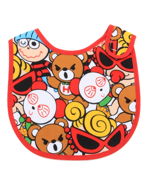 HYSTERIC MINI(ヒステリックミニ)の「BABY HYSTERIC FAMILY TIME スタイ(スタイ/よだれかけ・キッズ・ホワイト系その他/ブラック系その他・FREE)」の2枚目の写真
